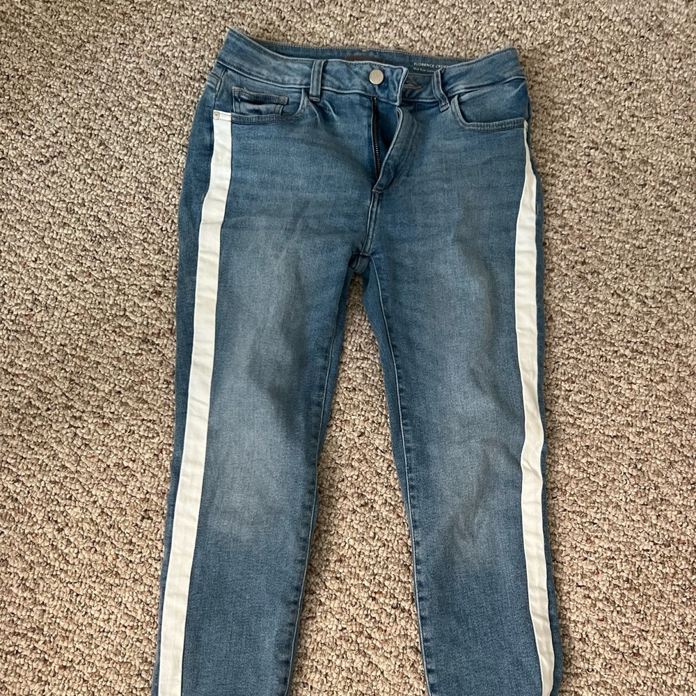Side striped jeans